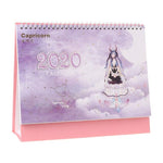 2020 Year Cherry Blossom 12 Constellation Desktop Table Calendar DIY Daily Schedule School Office Supplies C26