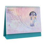 2020 Year Cherry Blossom 12 Constellation Desktop Table Calendar DIY Daily Schedule School Office Supplies C26