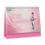 2020 Year Cherry Blossom 12 Constellation Desktop Table Calendar DIY Daily Schedule School Office Supplies C26