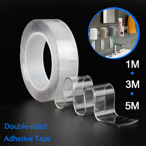 Innovative Double-Sided Adhesive Nano Tape Traceless Washable Reusable Tapes 1M/2M/3M/5M/ Removable Sticker Office Supplies