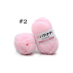 Milk Sweet Soft Cotton Baby Knitting Wool Yarn Thick Yarn Fiber Velvet Yarn Hand Knitting Wool Crochet Yarn for DIY Sweater