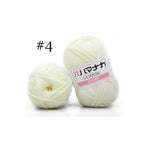 Milk Sweet Soft Cotton Baby Knitting Wool Yarn Thick Yarn Fiber Velvet Yarn Hand Knitting Wool Crochet Yarn for DIY Sweater