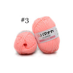 Milk Sweet Soft Cotton Baby Knitting Wool Yarn Thick Yarn Fiber Velvet Yarn Hand Knitting Wool Crochet Yarn for DIY Sweater