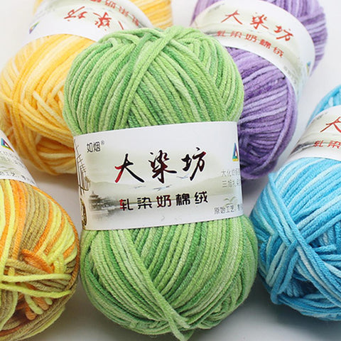 95m Cotton Knitting Yarn Crochet Yarn For Knitting Wool Yarn Warm  For Kids Hand Knitted Yarn for Blanket Sweater
