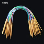 Color Knitting Tube 18 Models / Set of Bamboo Round Crochet Needle 40cm 60cm 80cm 100cm 120cm Length