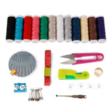 Portable Travel Sewing Kits Set Sewing Thread Needles Tools Stitching Quilting Thread Scissors Sewing Accessories