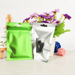 4 Colors 8*13cm/10*18cm/9*15cm Foil Food Packaging Bag Heat Seal Aluminum Foil Ziplock Bags Flat Zip Lock Package Bag Food Grade