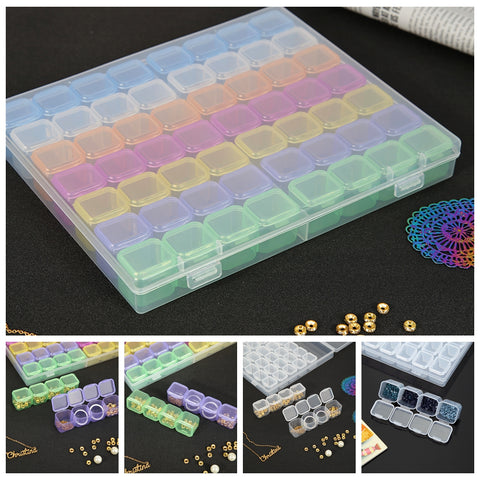 56 Grids 5D DIY Diamond Painting Drill Box Jewelry Box Rhinestone Embroidery Crystal Bead Organizer Storage Case Container