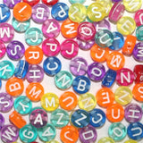 100 pcs/Lot Round Square Acrylic Digital Loose Spacer Alphabet Letter Beads DIY Craft Supplies for Jewelry Making Acceassoies