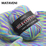 23Colors 50g Double Knitting Crochet Milk Soft Baby Cotton Wool Yarn Hand Knitted Yarn DIY Craft Knit Sweater Scarf Hat