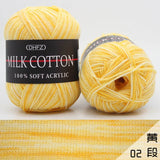 23Colors 50g Double Knitting Crochet Milk Soft Baby Cotton Wool Yarn Hand Knitted Yarn DIY Craft Knit Sweater Scarf Hat