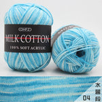 23Colors 50g Double Knitting Crochet Milk Soft Baby Cotton Wool Yarn Hand Knitted Yarn DIY Craft Knit Sweater Scarf Hat