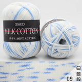 23Colors 50g Double Knitting Crochet Milk Soft Baby Cotton Wool Yarn Hand Knitted Yarn DIY Craft Knit Sweater Scarf Hat