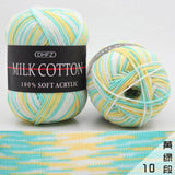 23Colors 50g Double Knitting Crochet Milk Soft Baby Cotton Wool Yarn Hand Knitted Yarn DIY Craft Knit Sweater Scarf Hat