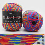 23Colors 50g Double Knitting Crochet Milk Soft Baby Cotton Wool Yarn Hand Knitted Yarn DIY Craft Knit Sweater Scarf Hat