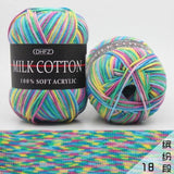 23Colors 50g Double Knitting Crochet Milk Soft Baby Cotton Wool Yarn Hand Knitted Yarn DIY Craft Knit Sweater Scarf Hat