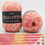 23Colors 50g Double Knitting Crochet Milk Soft Baby Cotton Wool Yarn Hand Knitted Yarn DIY Craft Knit Sweater Scarf Hat