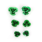 100PCS 4/5/6mm 3D Mini Artificial Aluminum Rose Flowers Head For Wedding Decoration Art Craft DIY Party Home Decorative Supplies