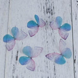 Blue & Purple Organza Ethereal Butterfly For DIY & Craft  50mm(2") Long, 5 PCs