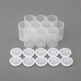 KiWarm 10Pcs Practical Empty Bottle 35mm Film Cans Canisters Containers Watercolor Paint Pigment Box Plastic Palette DIY Craft