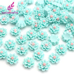 Lucia crafts 50pcs/lot 12mm Multi Option Resin Flatback Flower DIY Crafts Home Hairpin Headwear Handmade Accessories F0611