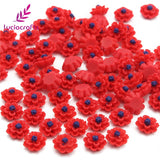 Lucia crafts 50pcs/lot 12mm Multi Option Resin Flatback Flower DIY Crafts Home Hairpin Headwear Handmade Accessories F0611