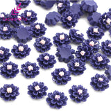 Lucia crafts 50pcs/lot 12mm Multi Option Resin Flatback Flower DIY Crafts Home Hairpin Headwear Handmade Accessories F0611