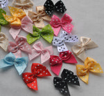 20pcs Dot Satin Ribbon Flowers Bows Gift Craft Wedding Decoration Upick A0024