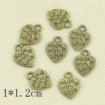 50pcs Tibetan BRONZE Plated plates hand made Charms Pendants for Jewelry Making DIY Handmade Craft 10mm