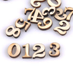 100pcs 11x15mm Natural wooden number handmde Scrapbooking Craft For Home Decoration MT0922