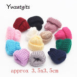 ywzatgits 10pcs 3.5cm Mixed Woolen Yarn Mini Hat Cap Headwear Garment Dolls Christmas Craft Scrapbooking Materials YB1109