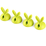 4pcs/bag Winder Wrap Cord Cable Storage Desk Set Rabbit Shaped Wire Clip Organizer Space Saving Desk Accessories Office Supplie