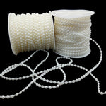 5 Yards 4mm Half Round Pearl Beads Diy Crafts Supplies Jewelry For Decoration Bridal Wedding Dresses Accessories Hot Sale Beads