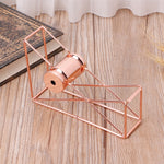 Rose Gold Hollow Tape Cutter Washi Storage Organizer Stationery Office Supplies