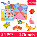 54pcs 14CM Cartoon Animal Home Origami Paper Kids DIY Craft Paper Double Sided Creativity for Kids Origami New Year Xmas Gifts