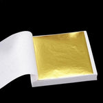 100Pcs Art Craft Design Paper Imitation Gold Sliver Copper Leaf Leaves Sheets Foil Paper for Gilding DIY Craft Decoration 40