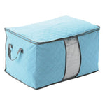 Portable and durable cloth container storage bag non-woven bed bag storage bag bamboo clothing bedding storage bag student