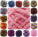 NEW 100G 1 ply Soft milk cotton polyester blended yarn Chunky chenille hand Knitting Crochet baby yarn knit hat scarf slippers