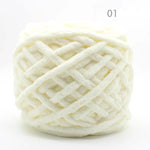 NEW 100G 1 ply Soft milk cotton polyester blended yarn Chunky chenille hand Knitting Crochet baby yarn knit hat scarf slippers