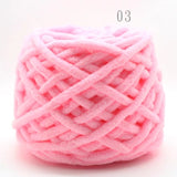 NEW 100G 1 ply Soft milk cotton polyester blended yarn Chunky chenille hand Knitting Crochet baby yarn knit hat scarf slippers