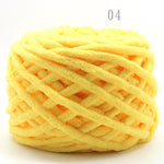 NEW 100G 1 ply Soft milk cotton polyester blended yarn Chunky chenille hand Knitting Crochet baby yarn knit hat scarf slippers