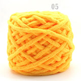 NEW 100G 1 ply Soft milk cotton polyester blended yarn Chunky chenille hand Knitting Crochet baby yarn knit hat scarf slippers