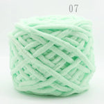 NEW 100G 1 ply Soft milk cotton polyester blended yarn Chunky chenille hand Knitting Crochet baby yarn knit hat scarf slippers