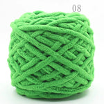 NEW 100G 1 ply Soft milk cotton polyester blended yarn Chunky chenille hand Knitting Crochet baby yarn knit hat scarf slippers