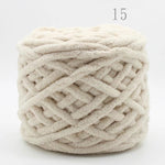 NEW 100G 1 ply Soft milk cotton polyester blended yarn Chunky chenille hand Knitting Crochet baby yarn knit hat scarf slippers