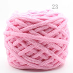 NEW 100G 1 ply Soft milk cotton polyester blended yarn Chunky chenille hand Knitting Crochet baby yarn knit hat scarf slippers