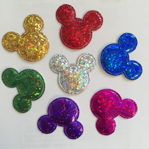 40pcs 30mm Padded Pretty Flashing Mouse Appliques / Scrapbooking Craft Making DIY Crafts Supplies A63A