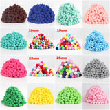 Pompom 8mm 10mm 15mm 20mm 25mm 30mm Soft Pompones Fluffy Plush Crafts DIY Pom Poms Ball Furball Home Decor Sewing Supplies 20g