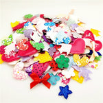 suoja mix 100pcs/lot Flower patches pads Felt Appliques diy craft accessories for hairband Padded Flowers Appliques Craft Sewing