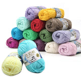 50g/ball 100% Ring Spun Cotton Soft Wool Yarn 5 Ropes Combed Baby Milk Cotton Yarn for Knitting Hand Knitted Blanket Cowls Socks